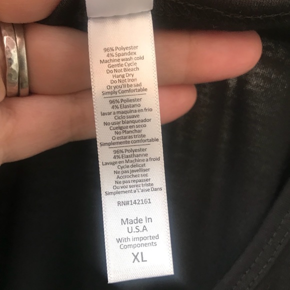 Black Xl Lularoe Perfect T BNWT Noir llr 1x - Picture 4 of 4